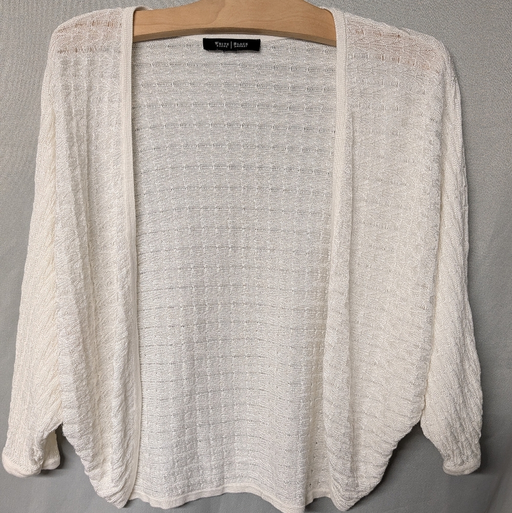 White Open-Front Lightweight Knit Cardigan - Vero Moda